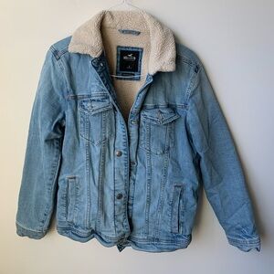Sherpa-lined Light Blue Denim Jacket